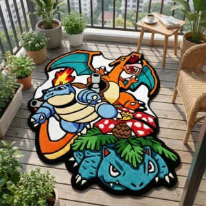 Pokemon Charizard Blastoise Venusaur Rug
