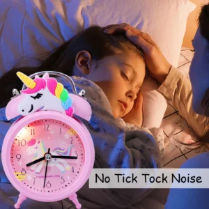 Pink Unicorn Kids Alarm Clock